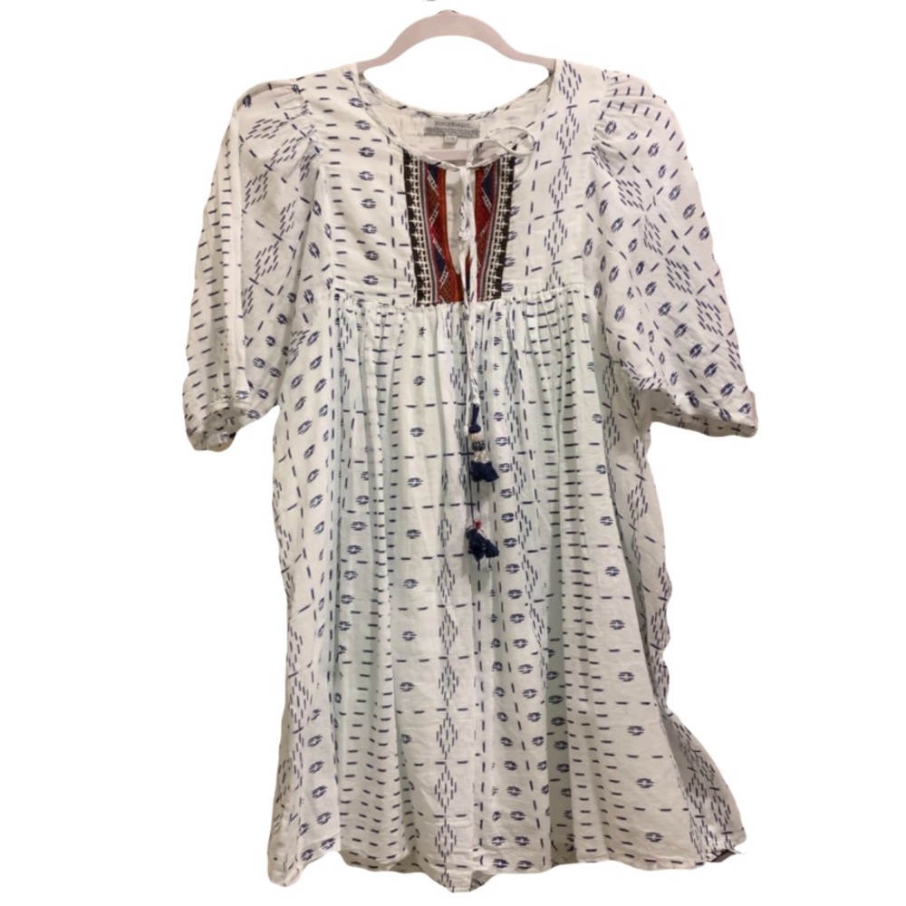 White Indian Inspired Embroidered Dress